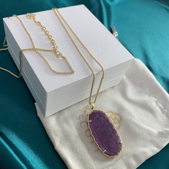 Kendra Scott Reid series colorful crystal necklace sweater chain - Picture 6 of 16